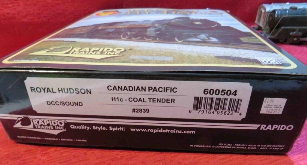 Rapido Trains HO Royal Hudson Locomotive & Tender - AuctionsOntario.ca