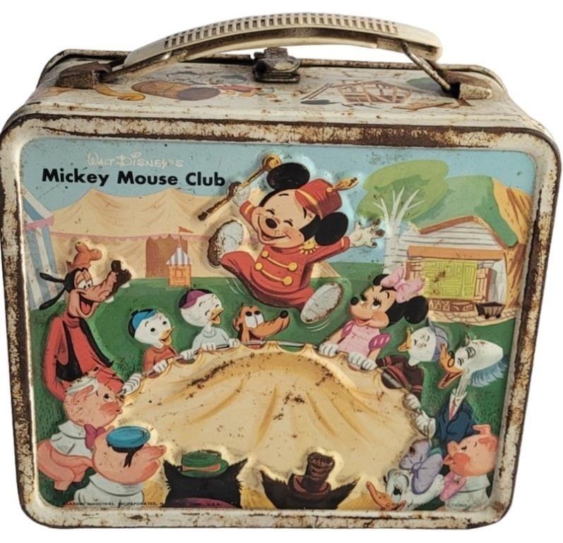 VINTAGE TIN MICKEY MOUSE CLUB LUNCHBOX - AuctionsOntario.ca