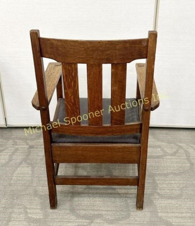 STICKLEY BROTHERS QUAINT OAK CHAIR - AuctionsOntario.ca